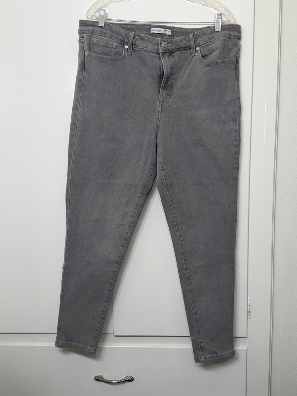 Nine West Women's Gray Skinny High-Rise Jeans